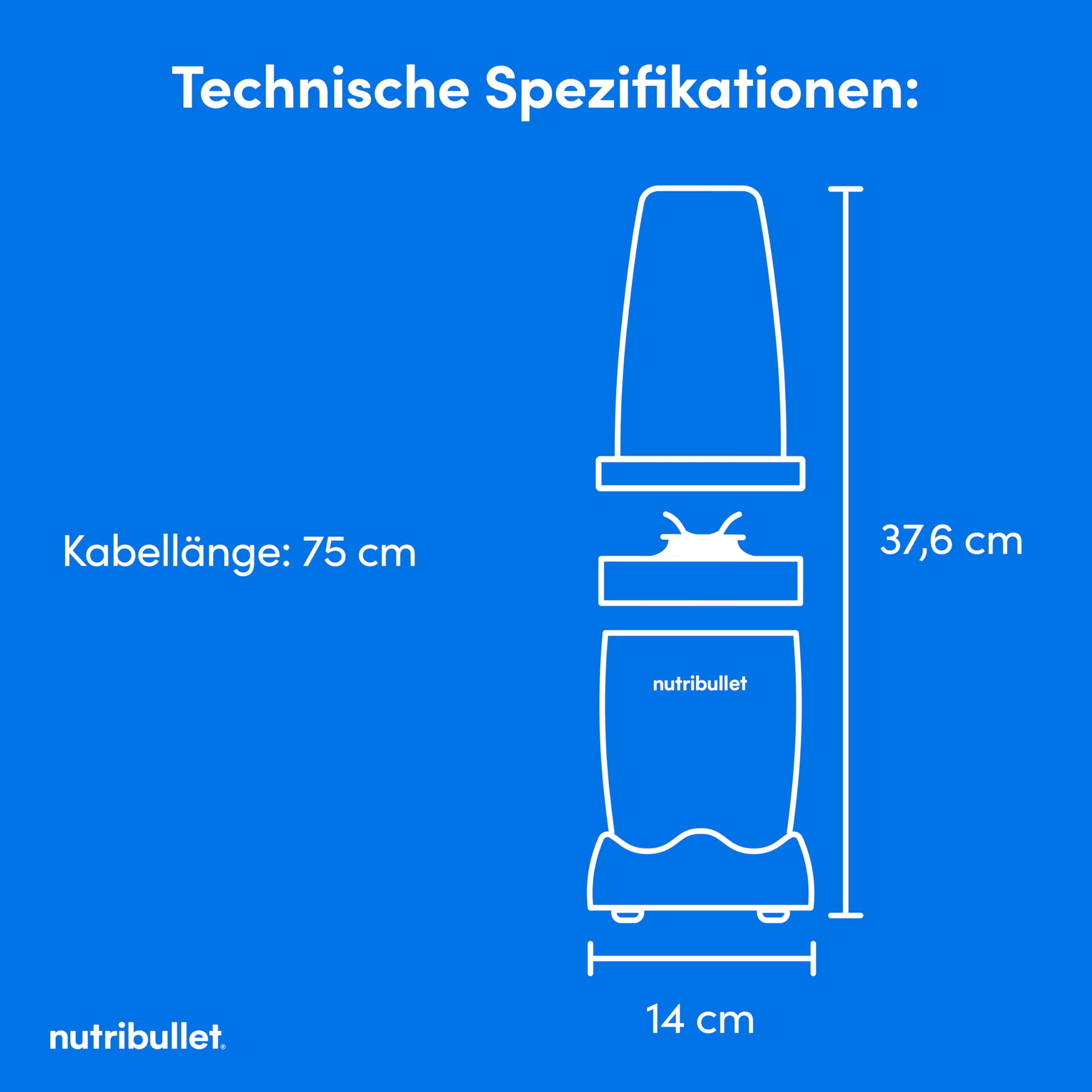 Nutribullet Pro 900 Smoothie Maker, Multifunktions-, Obst- & Gemüsemixer, kompaktes Design, einfache Bedienung, schnelle Reinigung, optimale Nährstoffextraktion, 900W, Taubengrau (NB904MASN)
