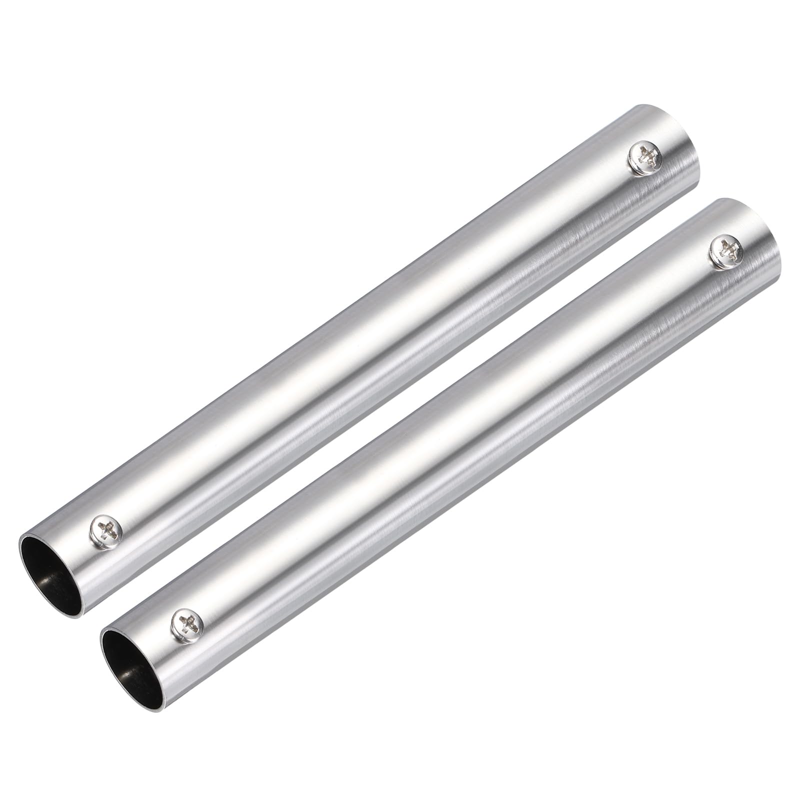sourcing map 2Pcs 2-Way Straight Pipe Fitting, Fit 19mm OD Pipe Stainless Steel Structural Joint Pipe Connector Chain Link Fence Clamp for Fence Railing Handrail DIY, 200mm Length