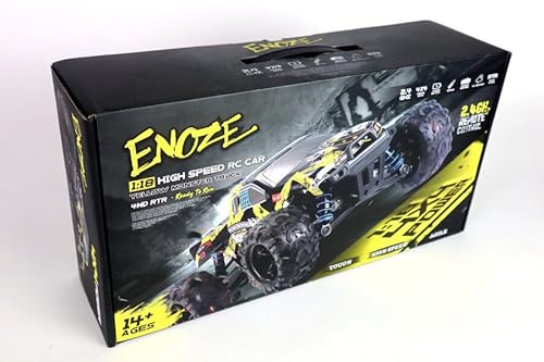 ES-TOYS RC Elektro Buggy 1:18 mit 2,4Ghz, 40 km/h, Allradantrieb - LiIon - Extreme 302E (Schwarz-Gelb)