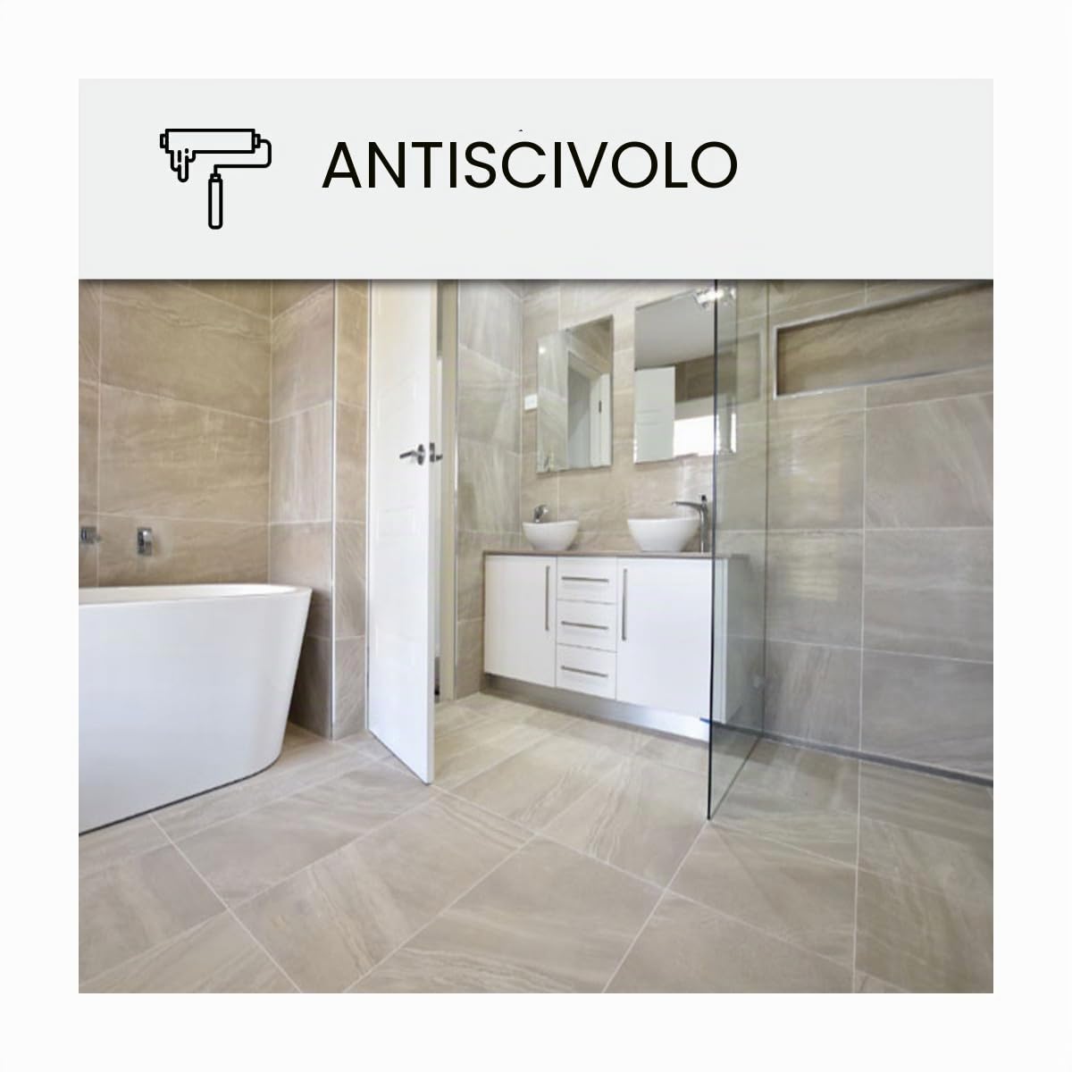 Impermeabilizzazione Trasparente Doccia e Bagno - ARCACLEAR 2 m² | Resina Trasparente su Piastrelle, Calcestruzzo, Pietra, Impermeabilizza, Antiscivolo, Non Ingiallisce - Arcane Industries