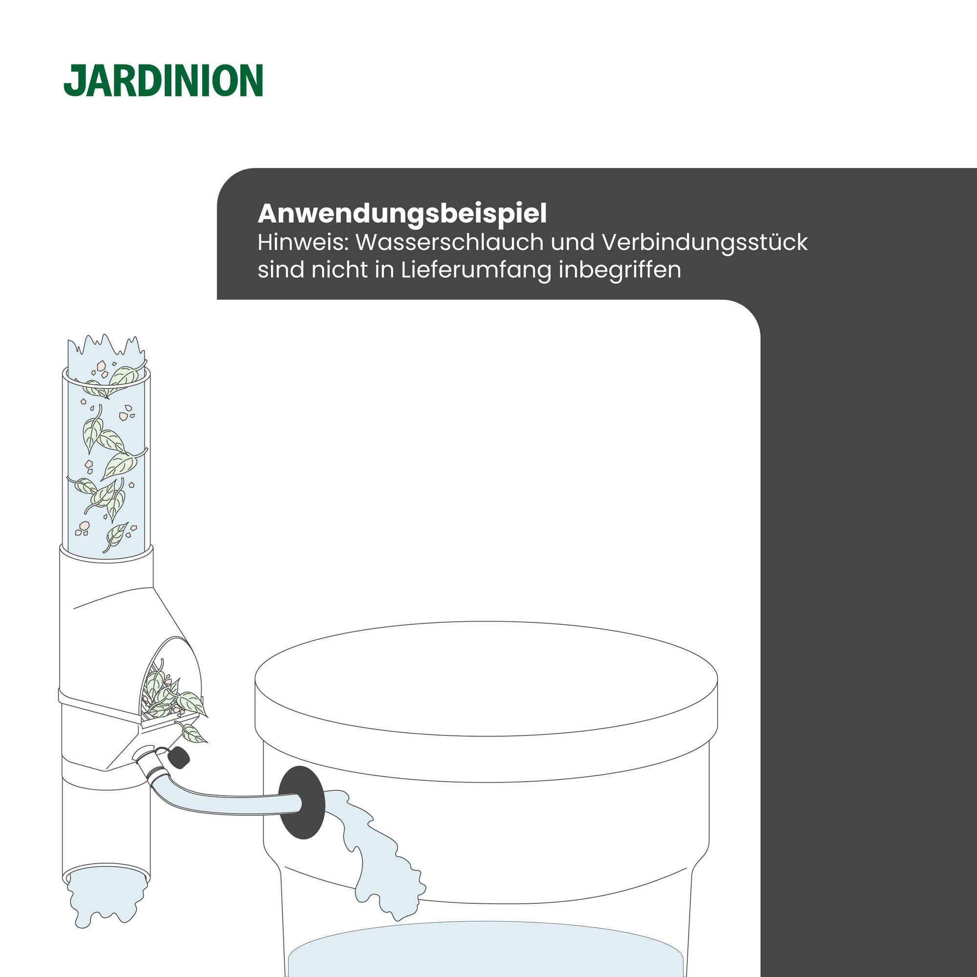 Regenwasserfilter, Fallrohr Laubabscheider Silber 30,5 x 12 x 17,5cm Regenwassersammler für Fallrohr DN75, DN85, DN100