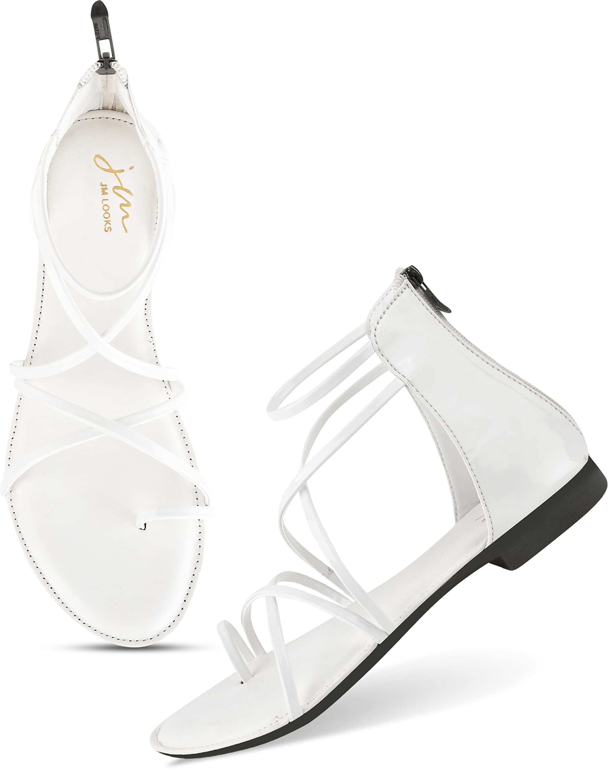 jm looks Fashion Open Toe Gladiator Flats For Womens & Girls FZ-1-X-picture-10