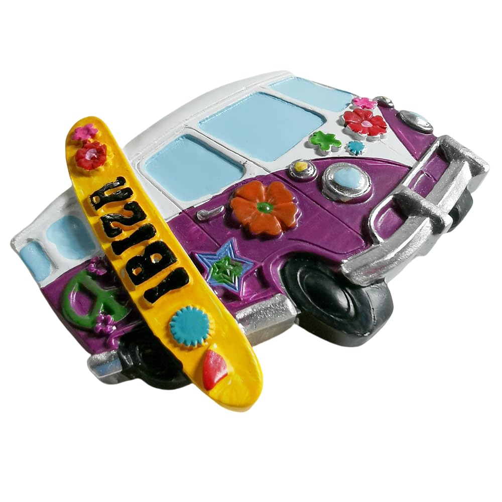 Calamita Frigorifero 3D Ibiza - Souvenir Spagna, Fatto A Mano In Resina, 10x7,5 Cm - 3