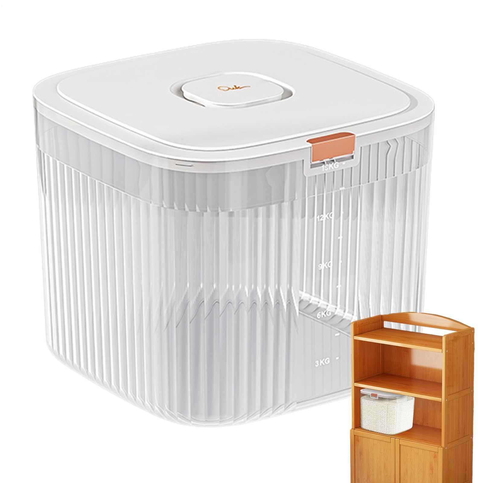 Boîte à céréales hermétique et bac de rangement transparent empilable pour cuisine