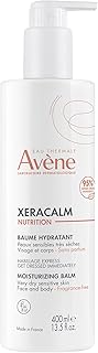 Eau Thermale Avène XeraCalm Nutrition Moisturizing Balm, sensitive dry very skin, high-tolerance, nourishes 48hrs, fragrance-free, with niacinamide, 400ml