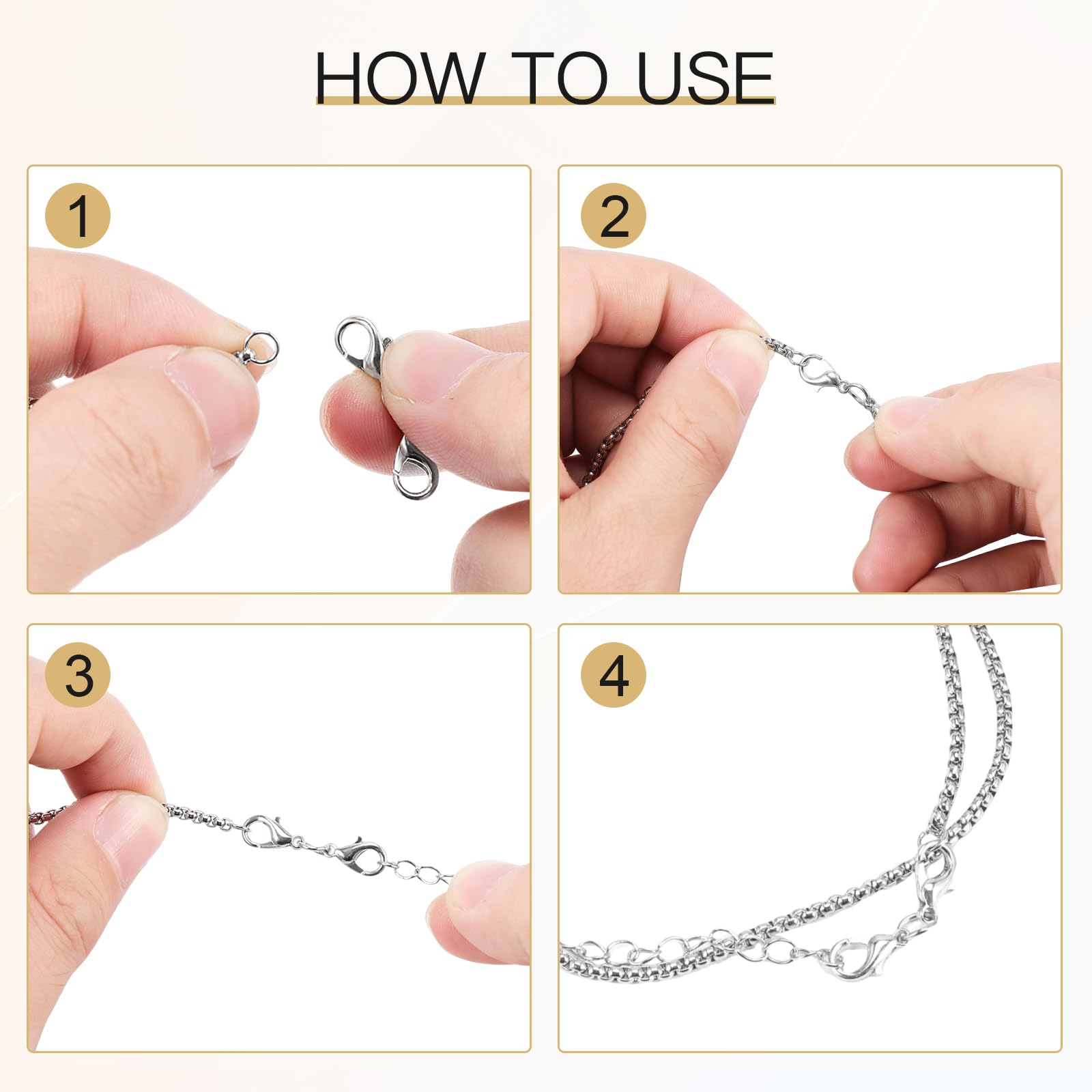 Fibbia Per Artiglio Aragosta Con Anello Aperto .925 Argento Sterling 8 - Foto 8