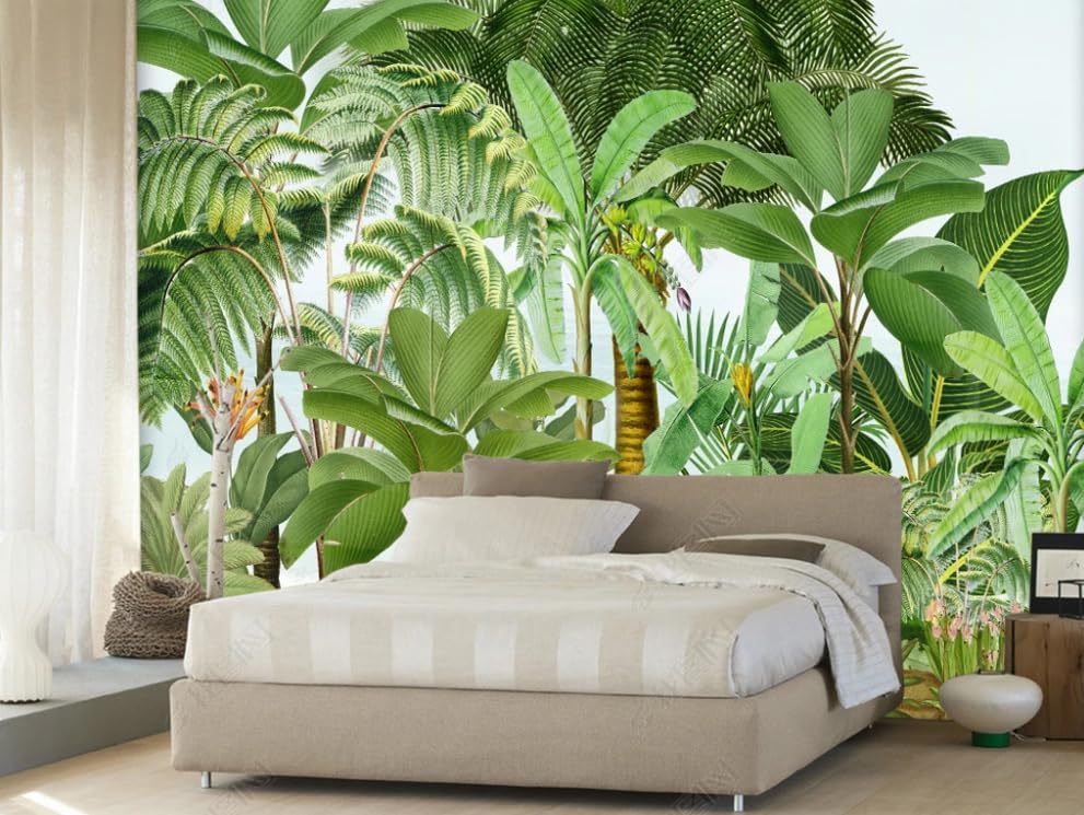 Papier peint intissé forêt tropicale poster mural pour masquer les défauts