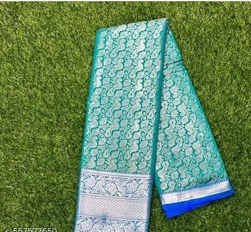 Generic sea green kanjivaram silk saree in soft silk – image 2