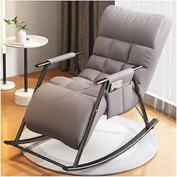 Poltrona de Balanço Lazy: Seu refúgio de conforto. Com design ergonômico e estrutura robusta, é perfeita para relaxar em qualquer ambiente, trazendo aconchego e elegância ao seu dia a dia (Cinza)