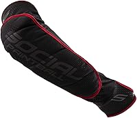 Vista 2 de Social Paintball SMPL - Almohadillas de protección para brazo y codo, color negro y rojo
