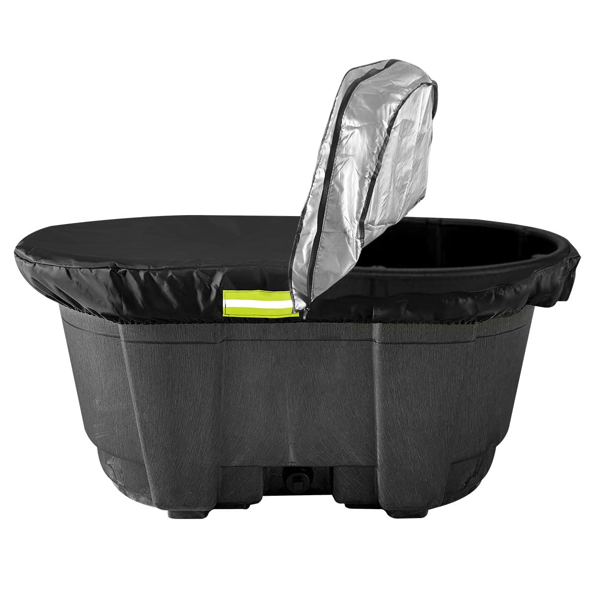 Rubermaid 150 Gallon Waterproof Stock Tank Cover with Zipper, Rectangular Cold Plunge Oval Ice Bath Tub Horse Livestock Water Trough Insulated Cover