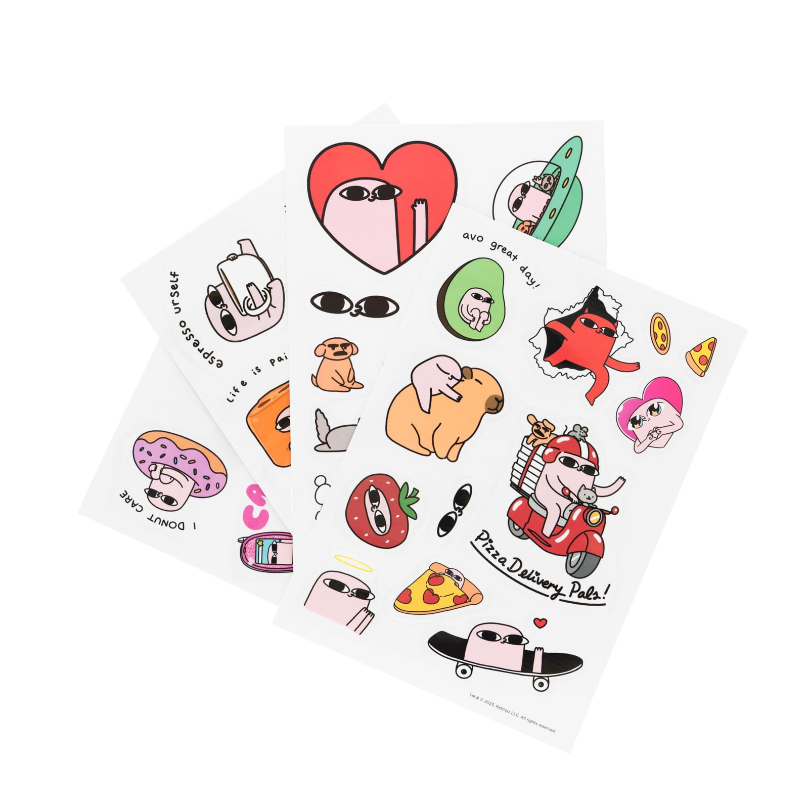 Grupo Erik Ketnipz Gadget Decals - 41 Removable & Waterproof Stickers for Laptops - Children and Adults - Ketnipz Gifts and Merchandise