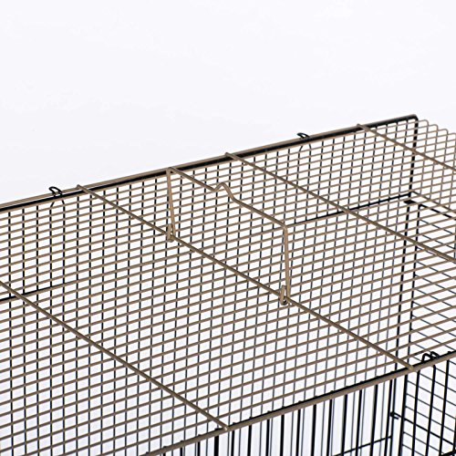 Image of Prevue Pet Products Tall Flight Bird Cage - Large Metal Birdcage for Parakeets, Cockatiels, Conures, Lovebirds, Finches, and Canaries, Stand Alone Cage, - Blue & White