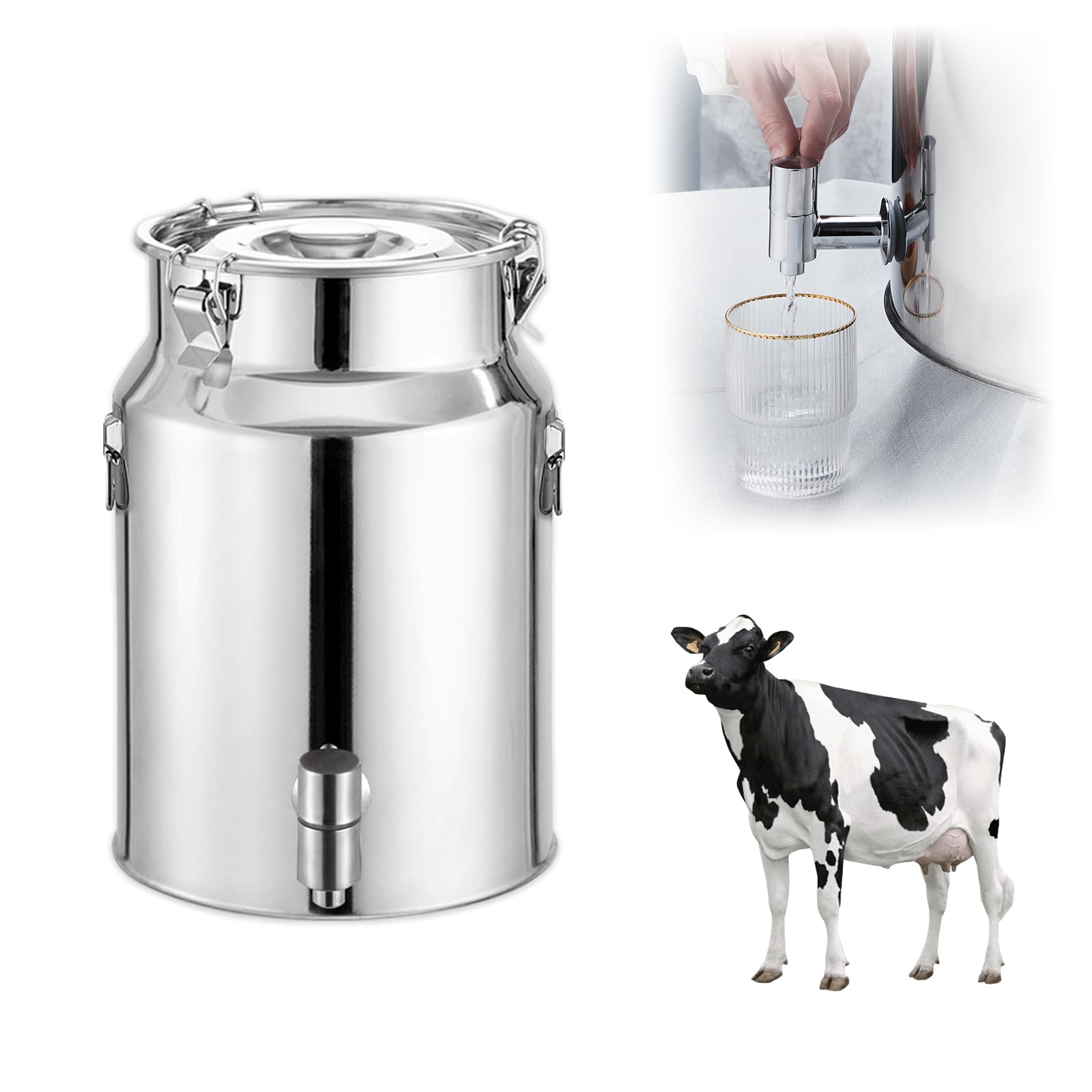 Bidon de lait en métal 24L pour stocker et servir l'huile