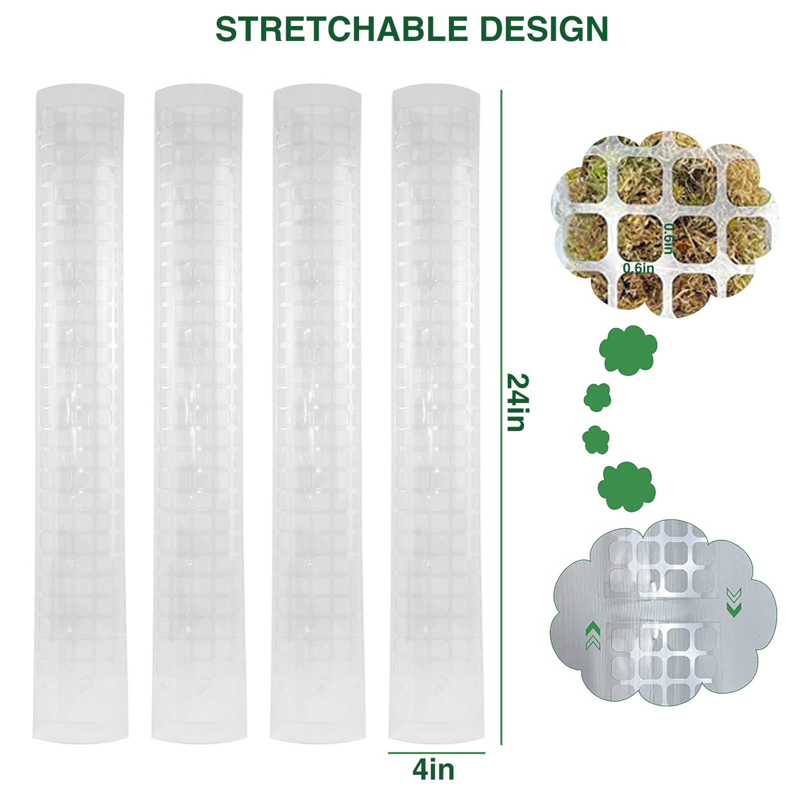 Tuteur Monstera, Tuteur Plante, 6 pcs Aide à l'escalade Monstera, Moss Pole en Plastique, Poteaux de Mousse en Plastique pour Maison Jardin de Support de Plante