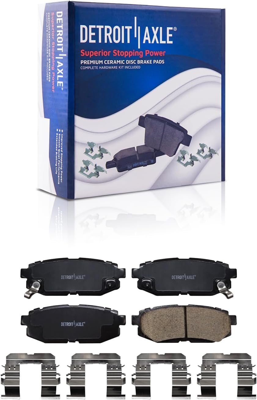 Detroit Axle - Brake Kit for 2.5GT 3.6R 10-14 Subaru Legacy Outback Disc Brake Rotors 2010 2011 2012 2013 2014 Ceramic Brakes Pads Front & Rear Replacement