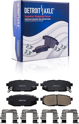 Miniatura 4 de Detroit Axle - Kit de frenos traseros para Scion FR-S Subaru BRZ Legacy Outback Toyota 86, 11.41 '' pulgadas Rotores de freno de disco perforados y