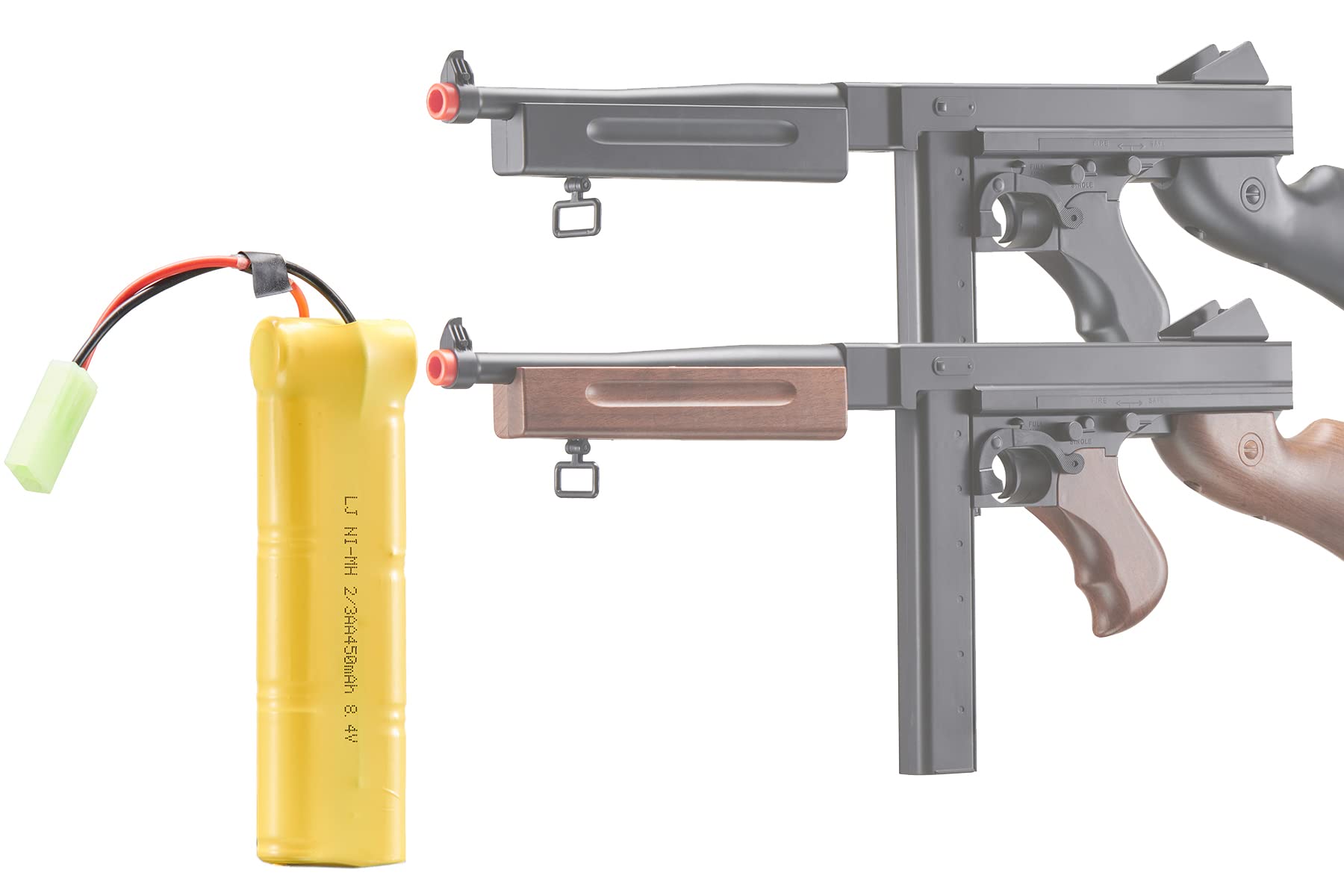 Lancer Tactical Airsoft Battery 8.4v NiMH 450mAh for Well D98 M1A1 WWW2 SMG AEG Airsoft Gun