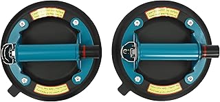 Suction Cups for Glass, Heavy Duty Vacuum Suction Cups Industrial Hand-held Glass Lifter for Glass, Tile, Granite, Windshields, 2 Pack Set