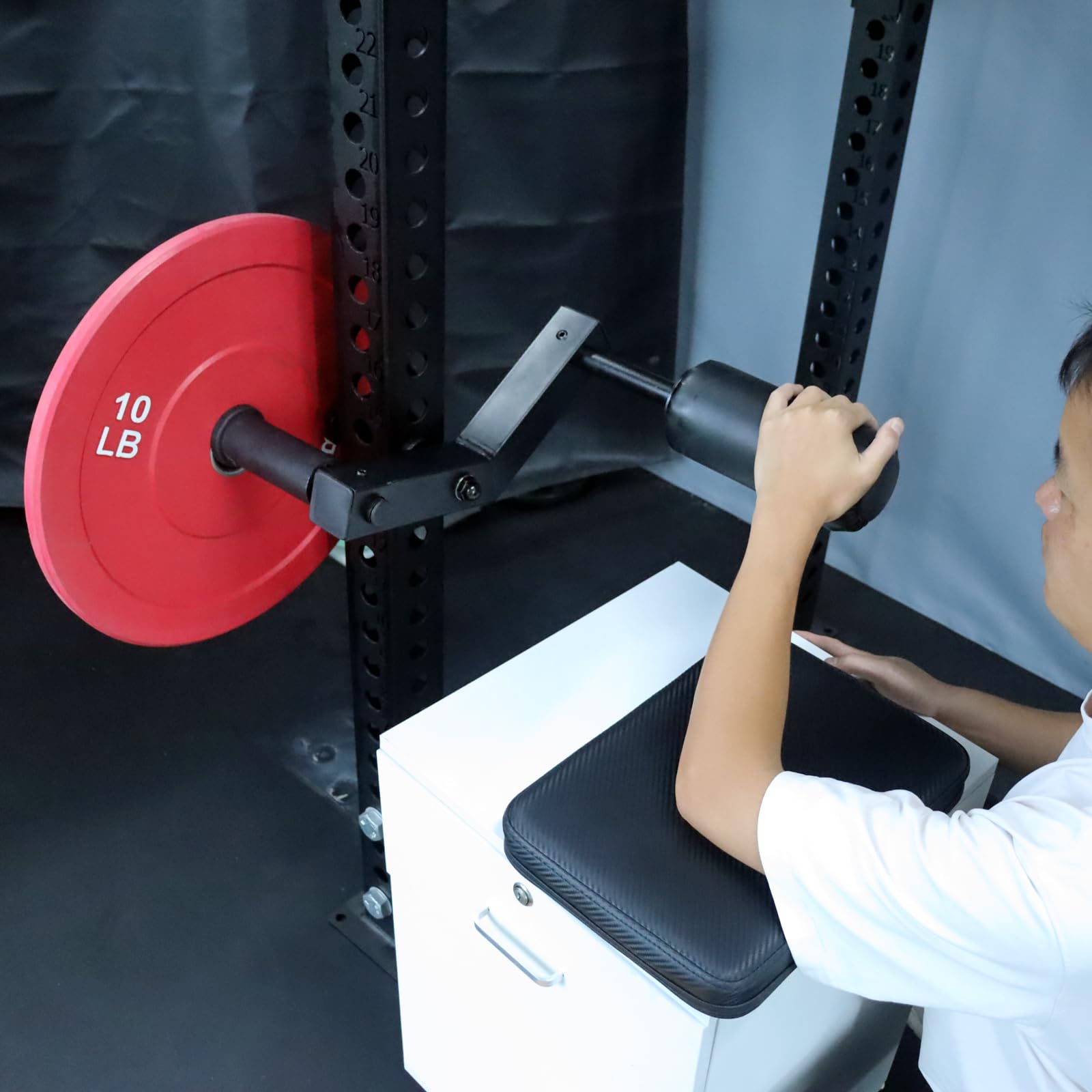 Neck Trainer, attrezzo per esercizi per il collo per rafforzare il collo e alleviare il dolore, attrezzo per allenamento del collo con montaggio su rack, compatibile con dischi da 25 mm di diametro