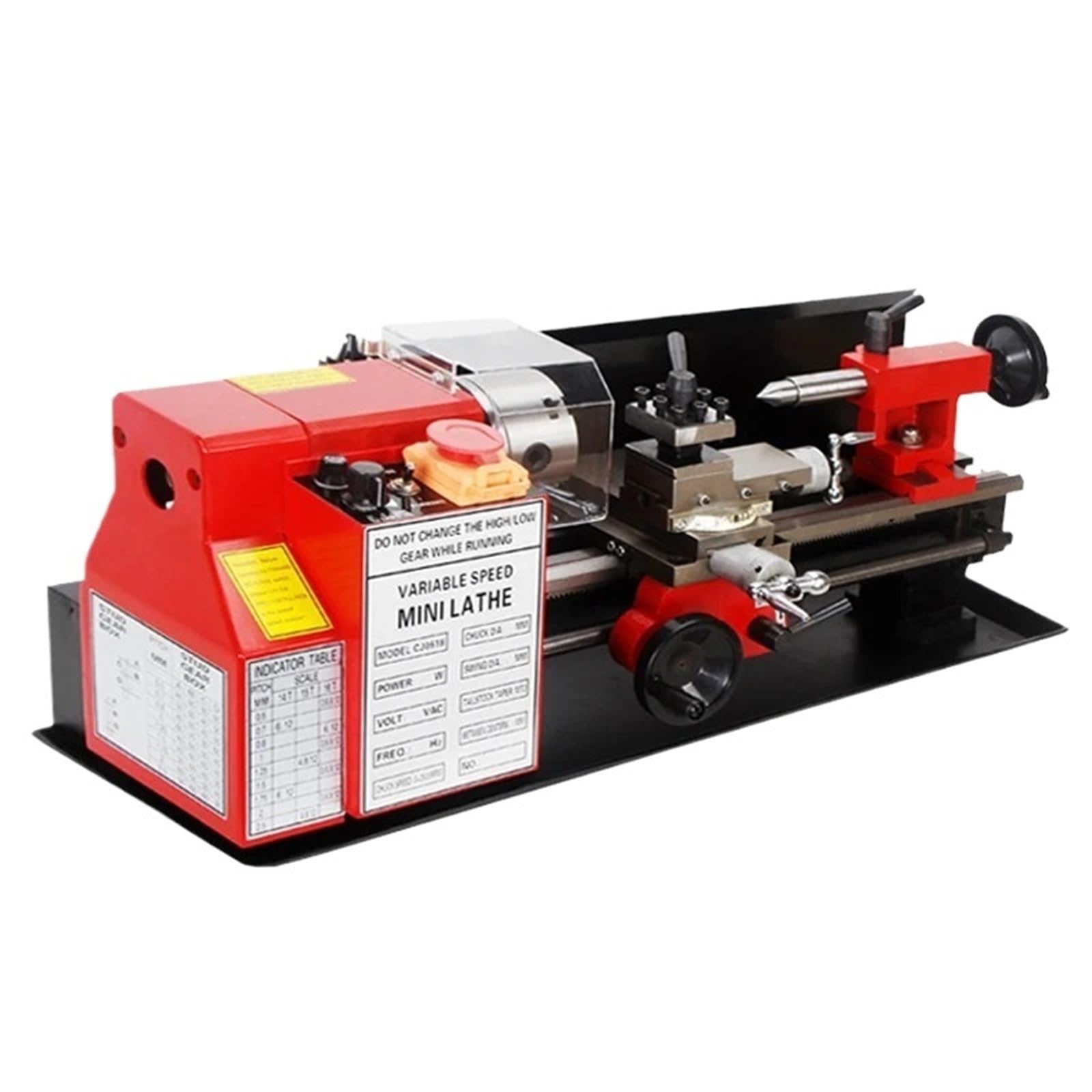 High-Precision DIY Benchtop Metal Lathe, Variable Speed Milling Machine Tool MINGPING