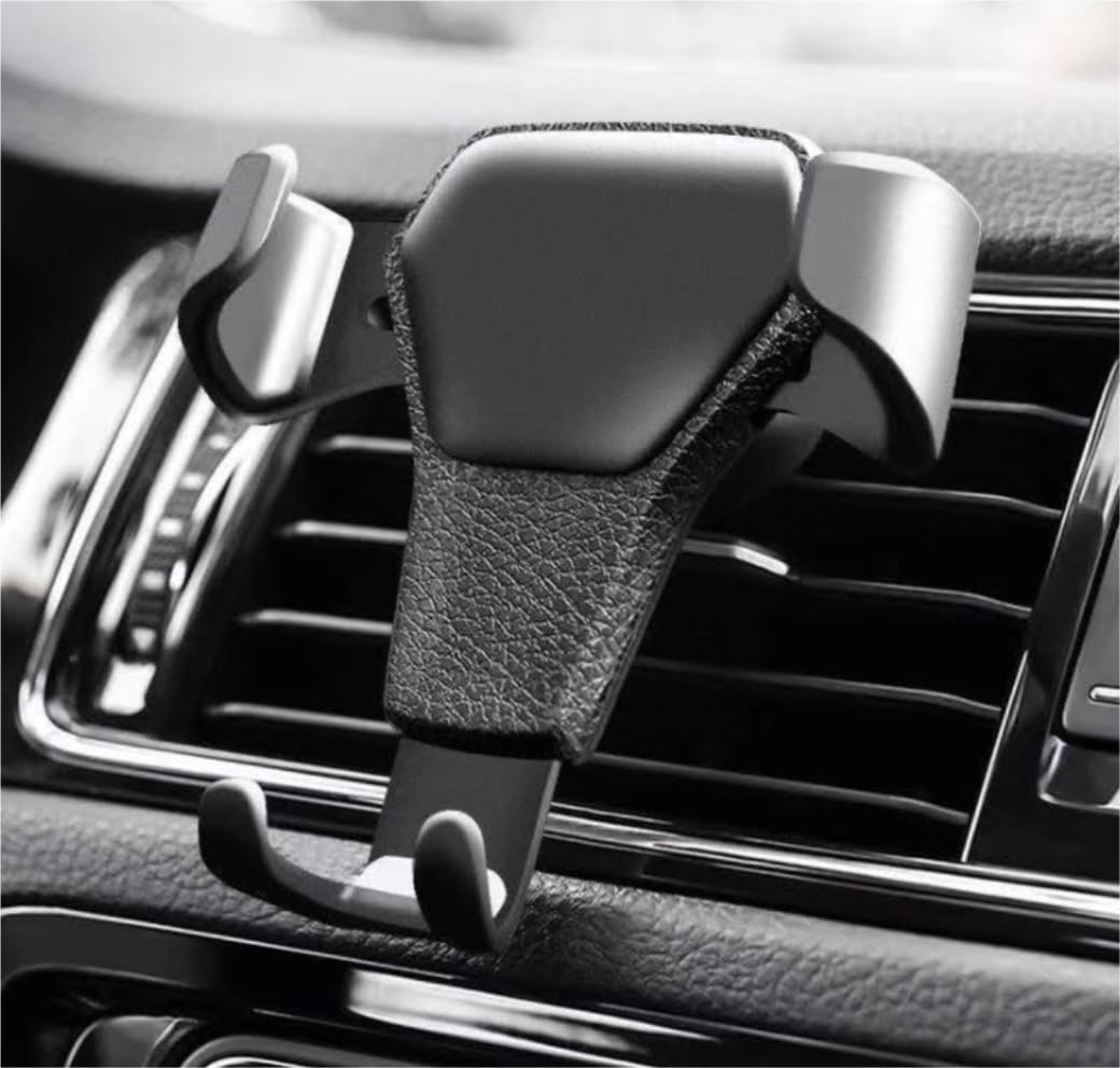 Robusto Soporte Movil Coche Soporte para teléfono móvil para Coche, instalación de Clip para Aire Acondicionado, Soporte GPS para para Plegable Duradero(Black)
