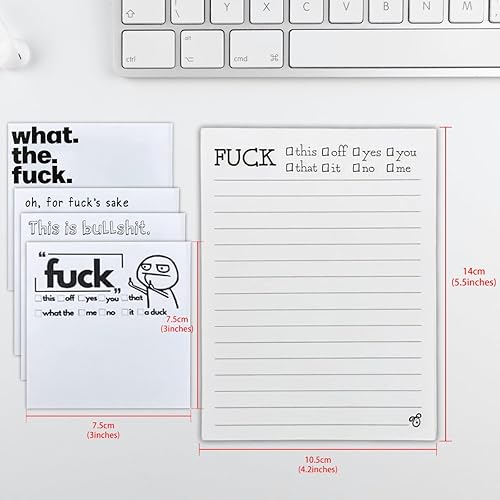 Miniatura 6 de Fresh Outta Fucks - Juego de notas adhesivas y bolígrafo, divertidos suministros de oficina, regalos de elefante blanco para amigos, compañeros de