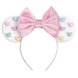Colorful Candy-Inspired Mouse Ears Headband with Sparkling Glitter – Perfect for Fun Parties, Themed Events, and Holiday Celebrations