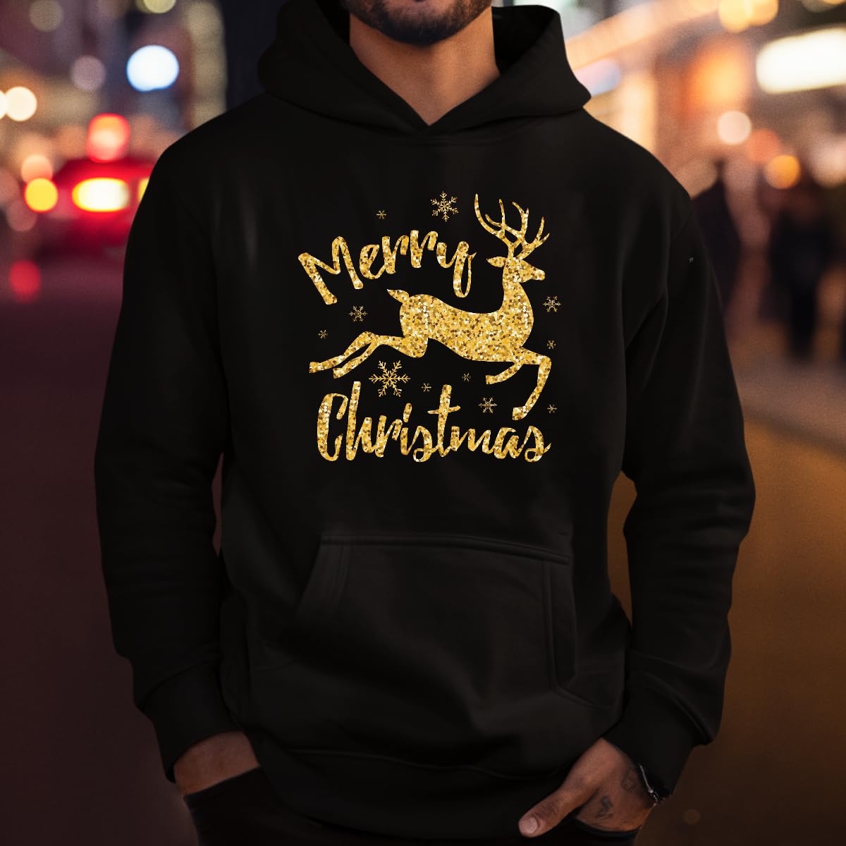 Merry Christmas - Maglione natalizio con renna di Natale