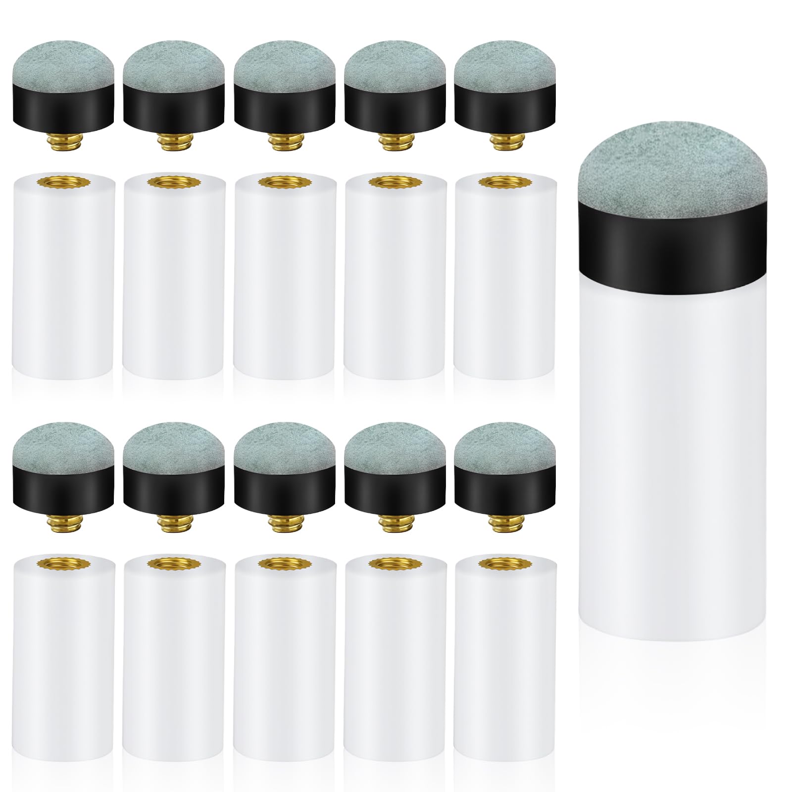 flintronic Punte di Ricambio per Stecche da Biliardo, Punte per Stecche, Accessori da Biliardo, Suggerimenti per Stecca da Biliardi, per Stecches da Biliardi e Snooker