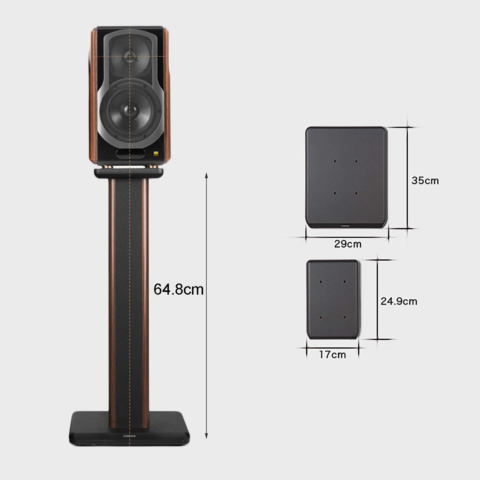 Speaker Stands,2pcs Bookshelf 2pcs Audio Shelf, for Better Audio, for Bookshelf Speakers Up to 40 Lbs