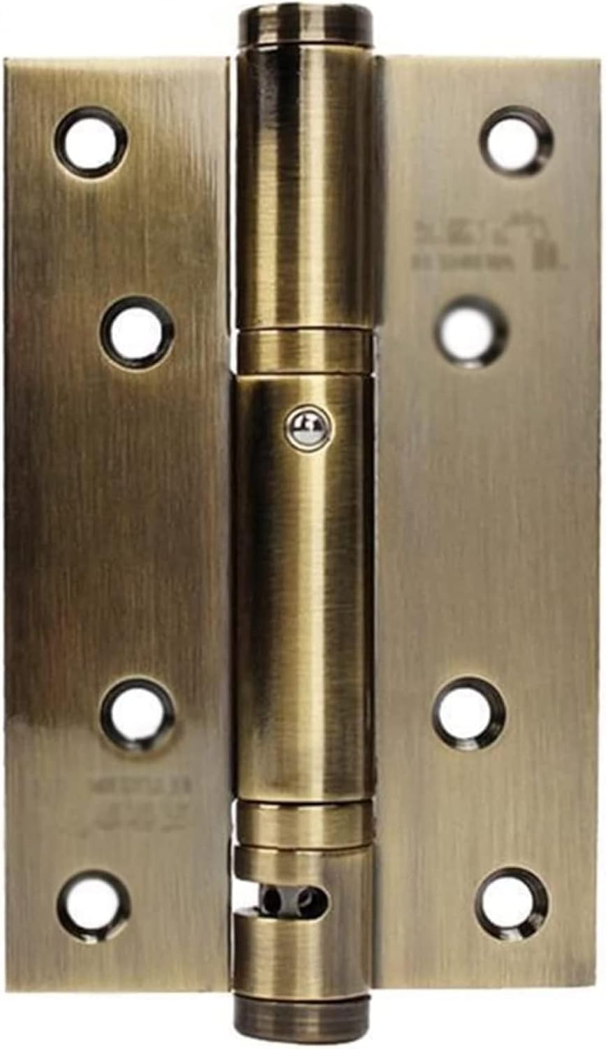 Heavy Duty Hinges Automatic Self Closing Spring Hinges Stainless Steel Door Hinge for Corridors Boilers Apartments Entrances with Double Door Function Hinges-Gold