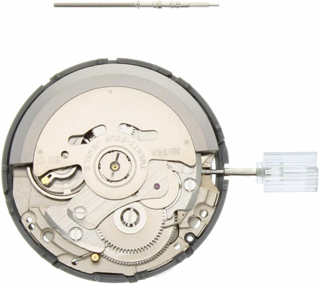 Ewatchparts Automatic Watch Movement Day Date 3/ White Date Disc Compatible With Seiko (Sii) NH36 NH36A