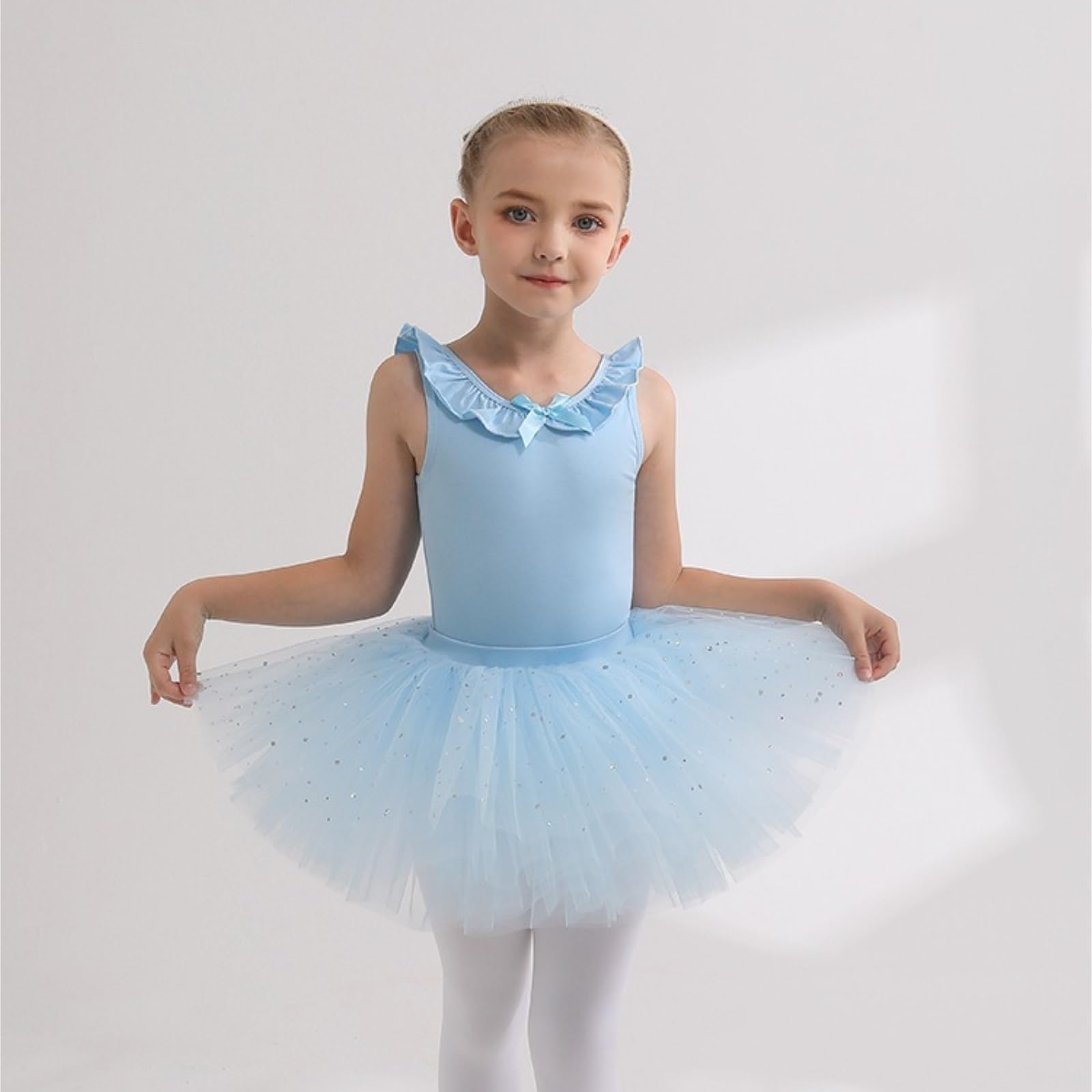 Tutu Ballerina Bambina,Tutu Danza Classica Bambina Body da Danza Classica for Bambine con Gonna Staccabile, tutù, Costume da Ballerina