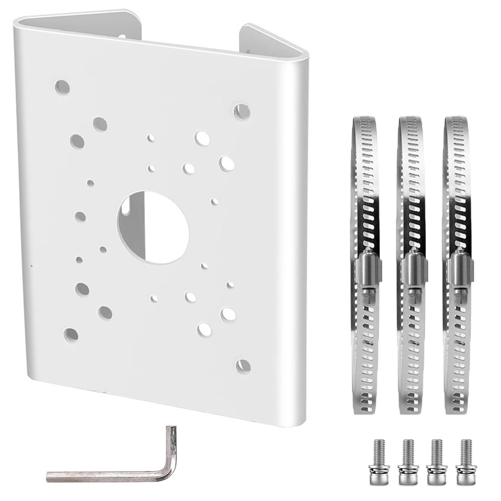Clamp On Camera Mount for Vertical Horizontal Pole Steel Bracket Camera Mount