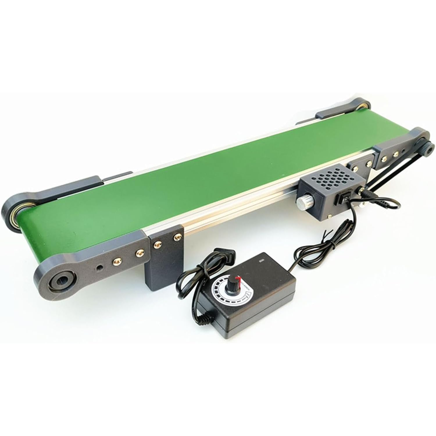 AYCDL Adjustable Speed Electric Conveyor Belt - 100CM Small Assembly Line, Industrial Use, Forward & Reverse Operation, Efficient Desktop Material Handling System,50CM