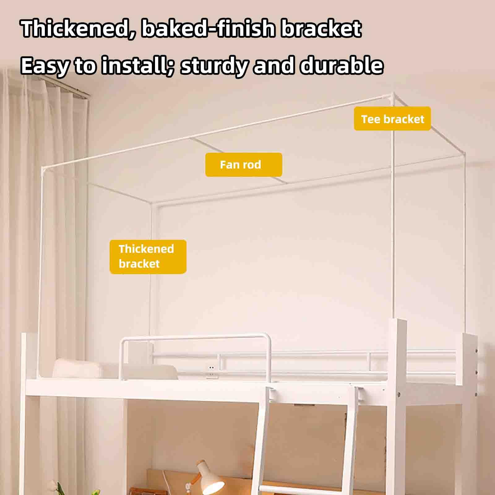 JUSHZ Bettvorhänge Moskitonetz Reise Reisebett Mückennetz Bett Mosquito Net (Gray,80x180x110cm)