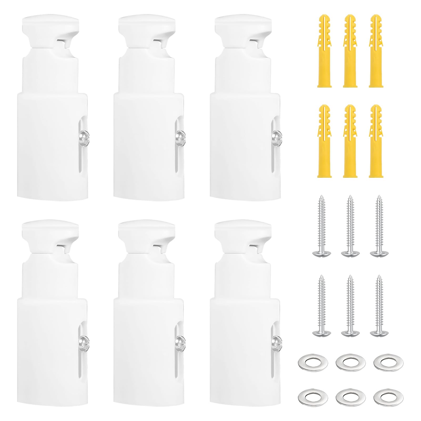 6 Piezas Soporte Toallero Electrico, Soporte Para Toallero Radiador, Soporte Radiador Pared Ajustable, Soporte de Montaje de Radiador para Baño, Compatible con Radiadores Rectos y Curvos, Blanco