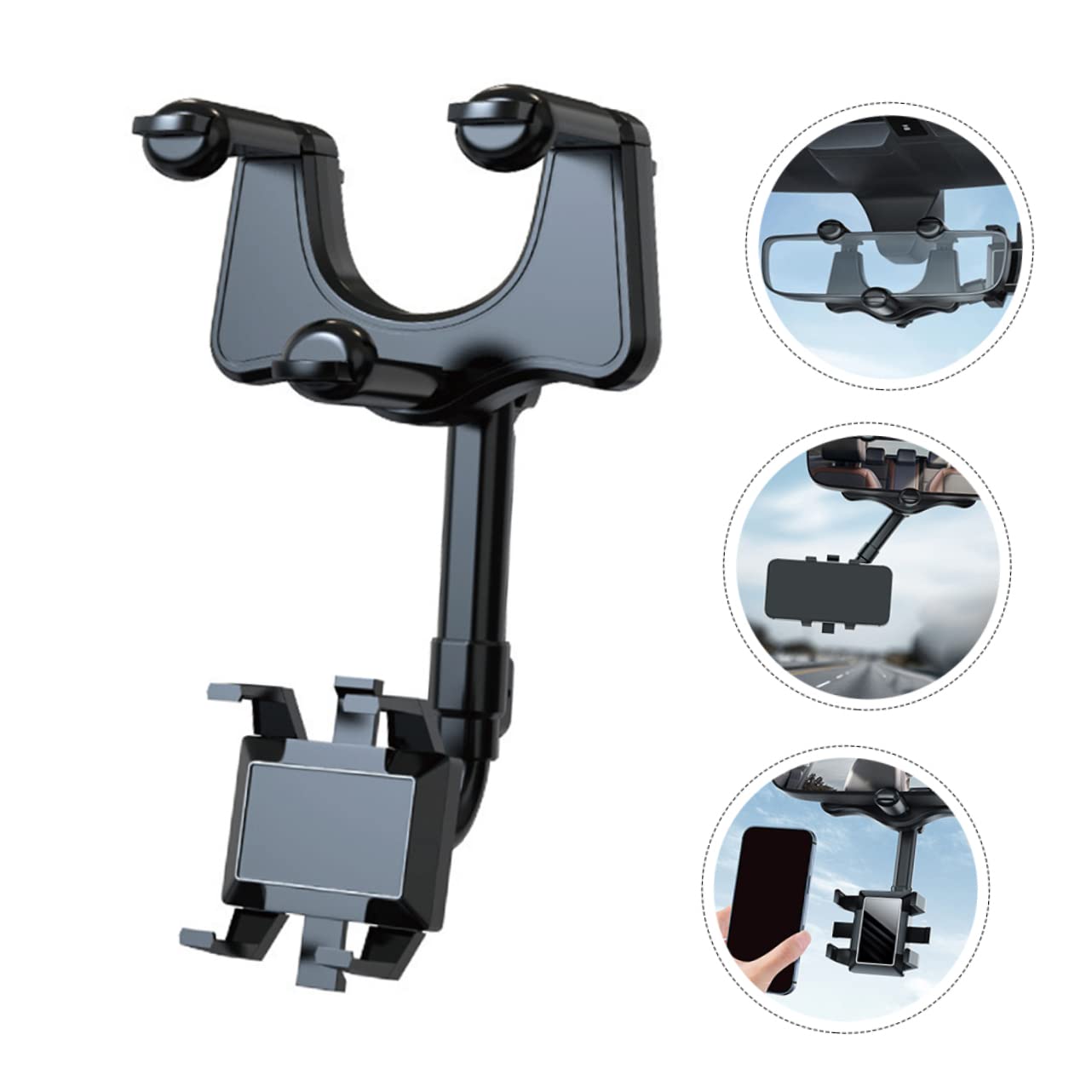 Supporto per Cellulare da Auto Clip in Abs Colla Pu Resistente ai Graffi per Navigazione e Uso Durante la Guida Veicolare