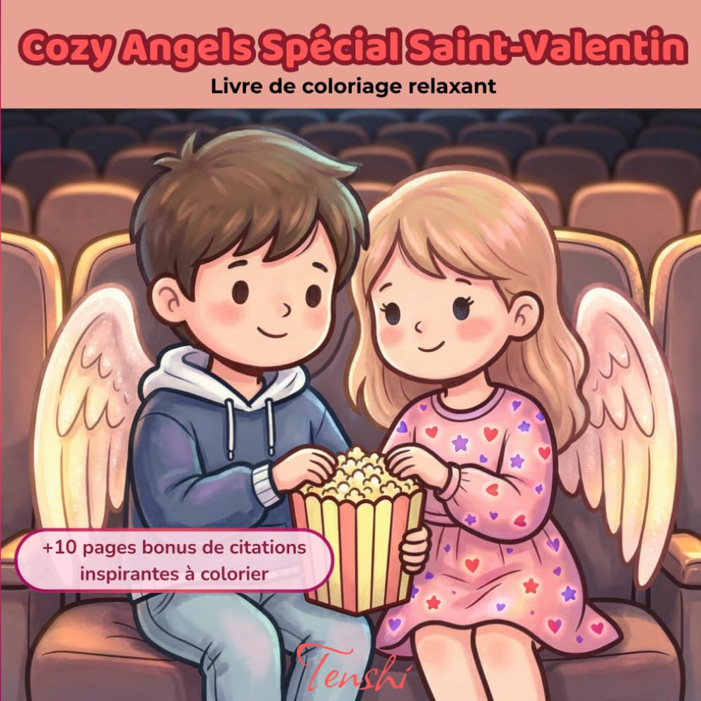Cozy Angels – Spécial Saint-Valentin Livre de coloriage relaxant: Un cadeau doux et apaisant pour l’amour, la détente et la créativité (Cozy Angels Livres de Coloriage)