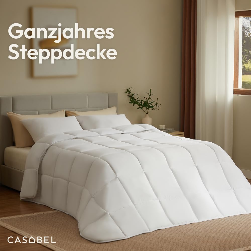 CASABEL Ganzjahres-Bettdecke, komfortabel und atmungsaktiv, 240x260cm