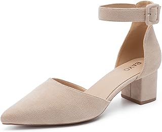 Sponsored Ad - Black Heels for Women Closed Toe - Ankle Strap Chunky Low Heels Dress Shoes for Women 2 Inch Strappy Weddin...