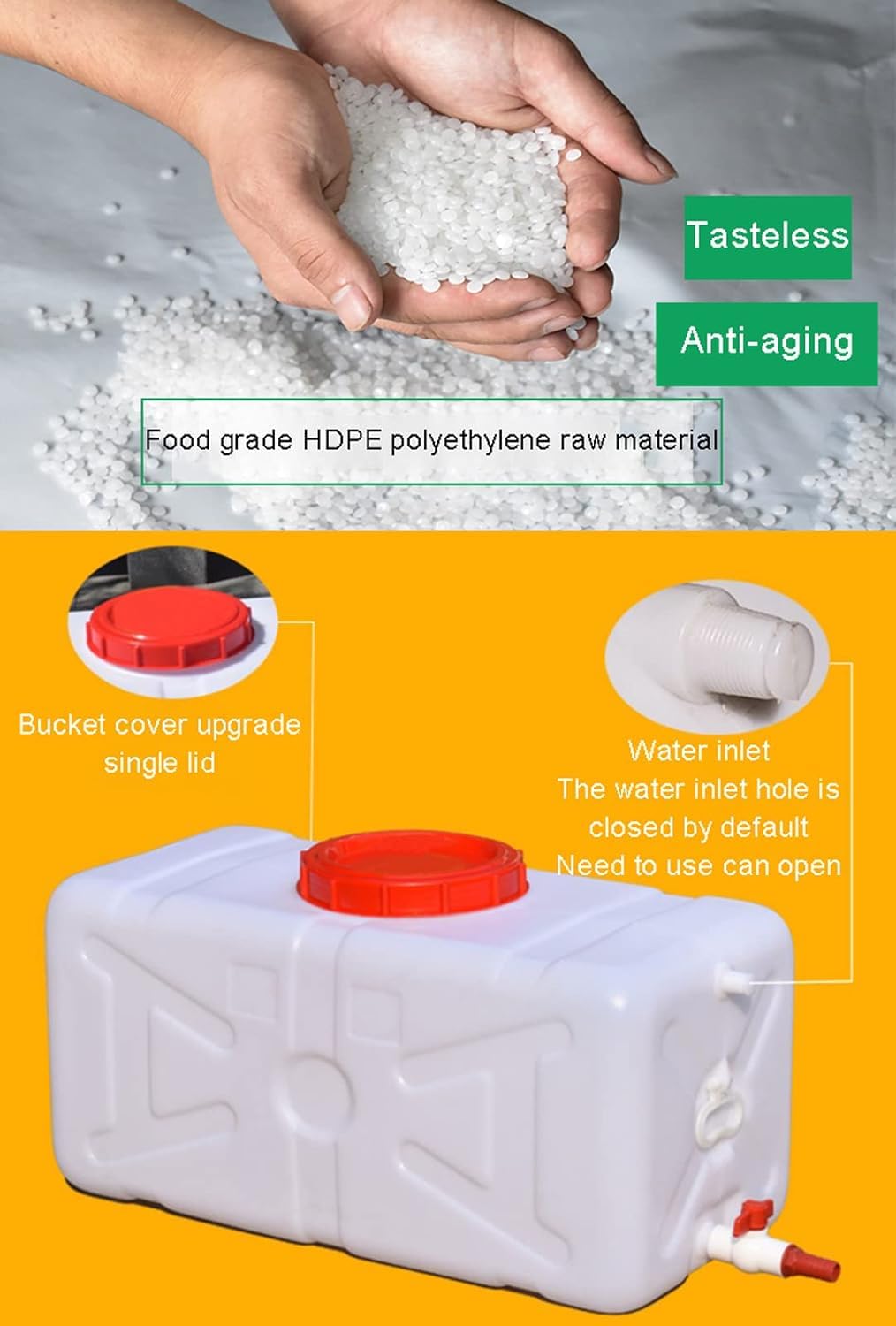 Contenitori d'Acqua Plastica Contenitori Stoccaggio dell'Acqua Utilizzati Campeggio All'aperto Serbatoio dell'Acqua Portatile Uso Domestico Serbatoio dell'Acqua Emergenza Uragano Escursionismo