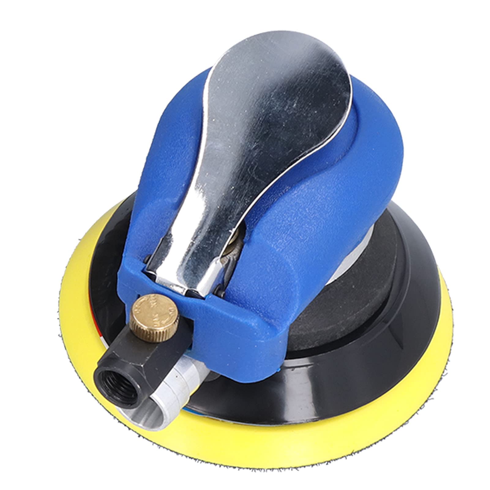 Lijadora neumática de 5 pulgadas, amoladora orbital, pulidora de vacío de alta velocidad para lijar y esmerilar, rotación excéntrica de 10000 RPM con extracción de polvo para repar (Estilo japonés)