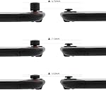PlayVital Quantum Pro Poignées pour commutateur Nintendo 2, Ergonomique FPS Couverture de bonnets pour Joycon 2 - avec 3 Convex en hauteur et concave - Grain de diamant & Crack Bomb Design (Crack Bombe Design) Noir (10-Pack)