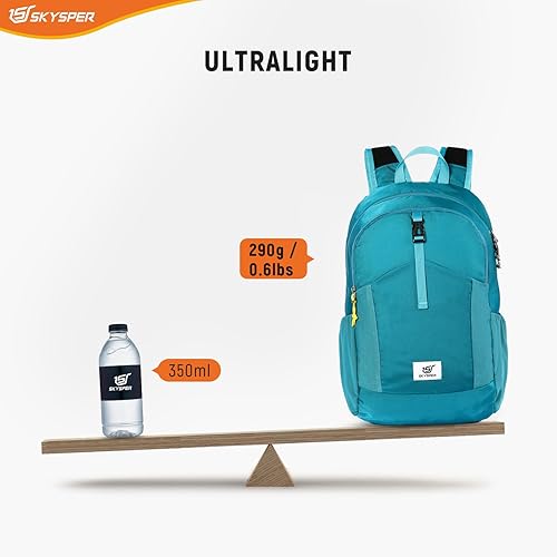 Miniatura 4 de SKYSPER Mochila pequeña de senderismo para hombres y mujeres, 20L RFID, plegable, ultraligera, plegable, mochila de viaje