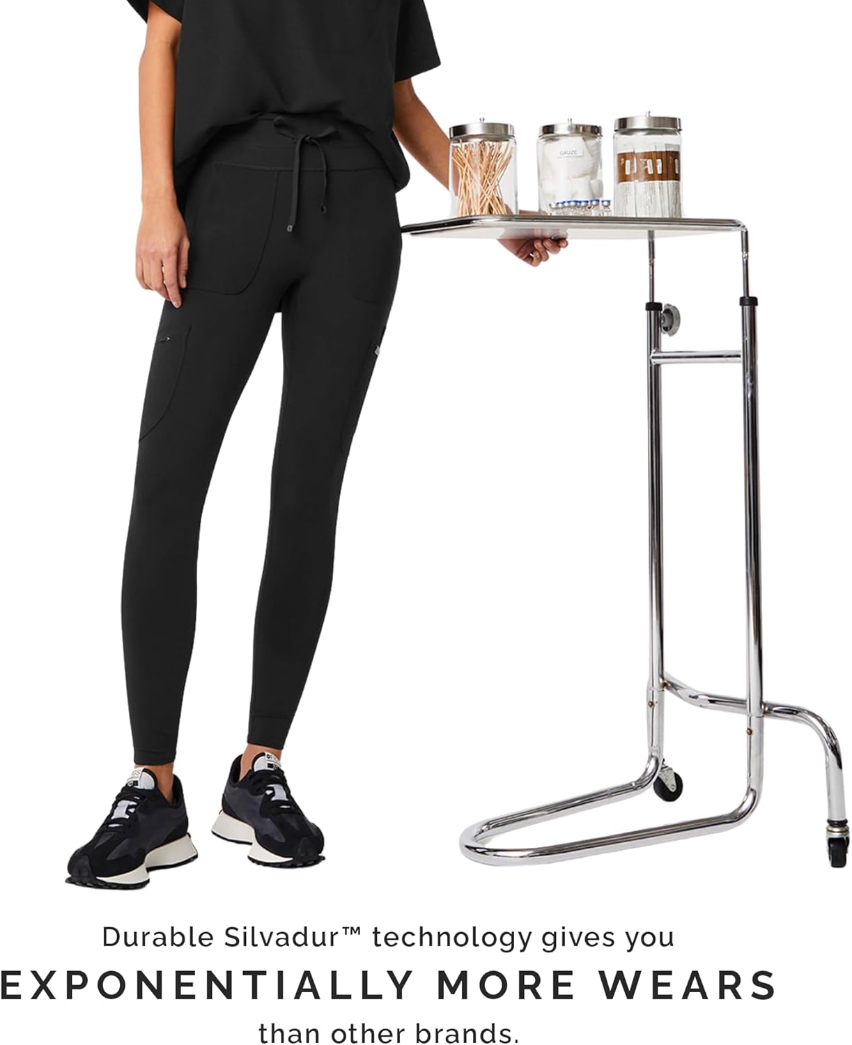 FIGS Seville High Waisted ScrubLegging for Women — Slim Fit Scrub Pant Legging, 6 Pockets, Form-Fitting, 4-Way Stretch - Image 5