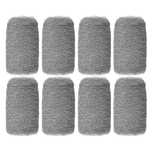 8 Scourer Steel Wire Mesh Wool Pads Kitchen Scrub Cleaning Pan Cleaner Scouring Heavy Duty Scrubbing Dishes Kitchen Metal Grit Bathroom Scrubber General Household Supplies Dishwashing Multipurpose