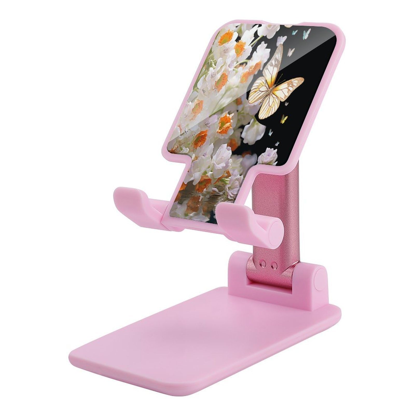 Support téléphone portable pliable et réglable motif fleurs