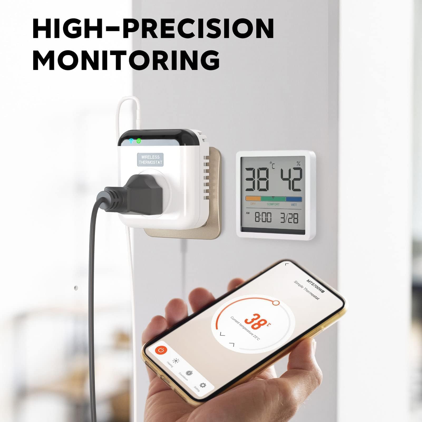Prise de Thermostat WiFi Intelligente Contrôleur de Température avec Télécommande APP Prise électrique Programmable UE 220 V